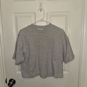 British-brand Light Gray Crop Top